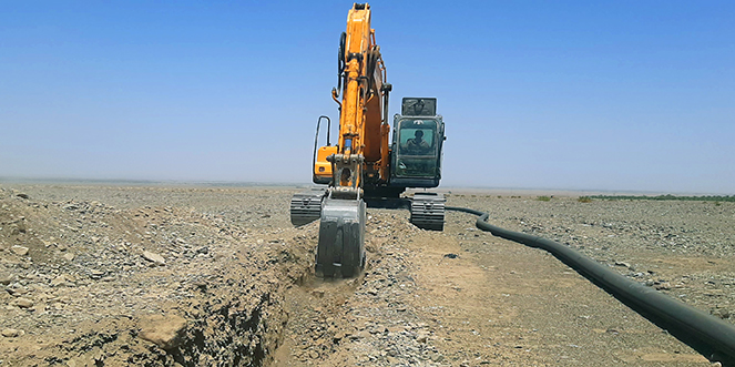 عملیات آبرسانی روستای الله آباد لاشار